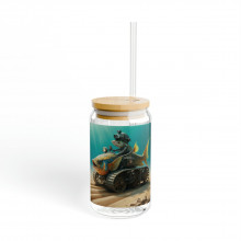 Fish Tank Sipper Glass, 16oz